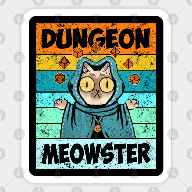 Dungeon Meowster Dragons and Cats Gifts for Men Women Kids Sticker by Jason Smith